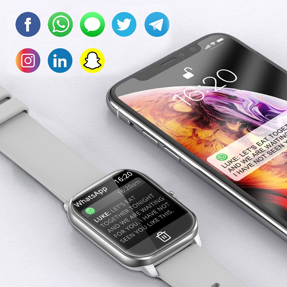 Smart Watch C61 - Elegante schermo HD da 1,9", monitoraggio della salute e impermeabile