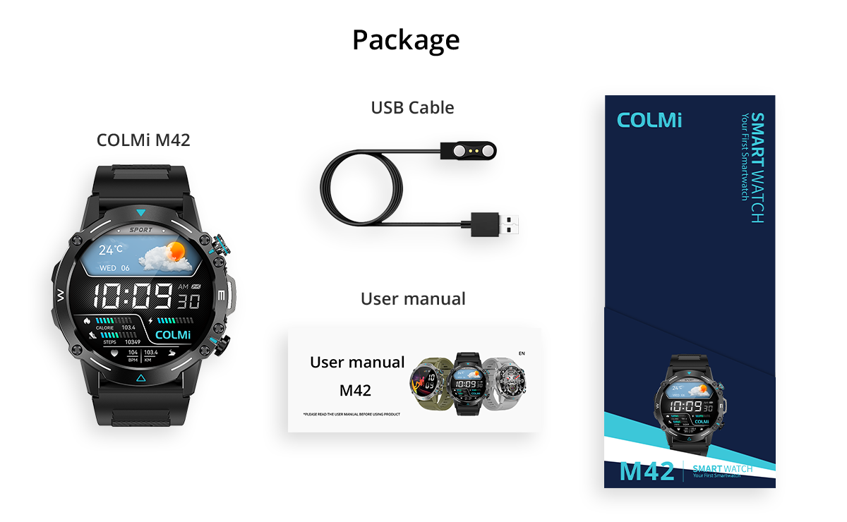Smart Watch M42 nella confezione