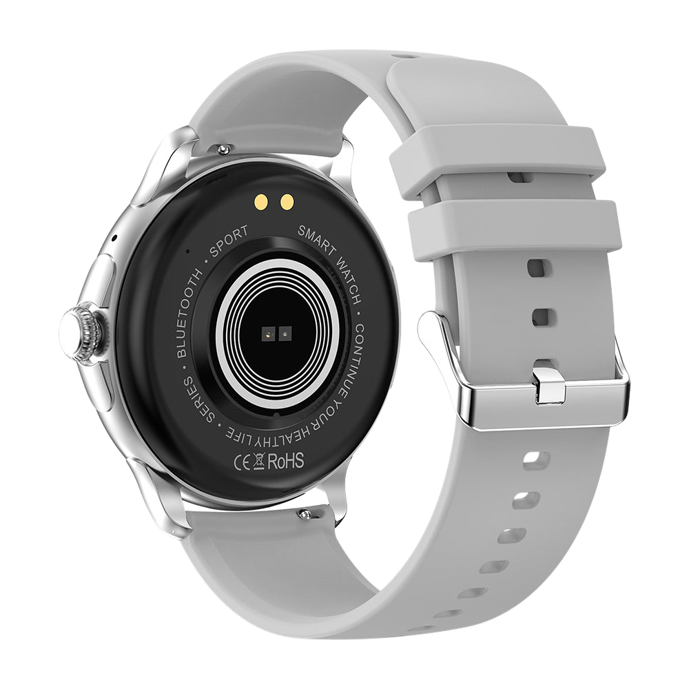 COLMI V72 Smart Watch con elegante display AMOLED, monitoraggio fitness, IP68 impermeabile, retro argentato