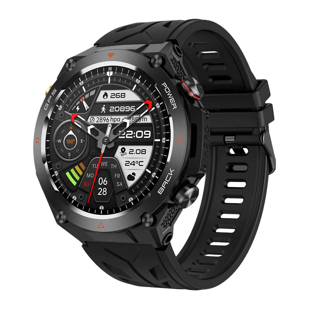 COLMI V75 Orologio intelligente GPS robusto per il fitness all'aperto, nero