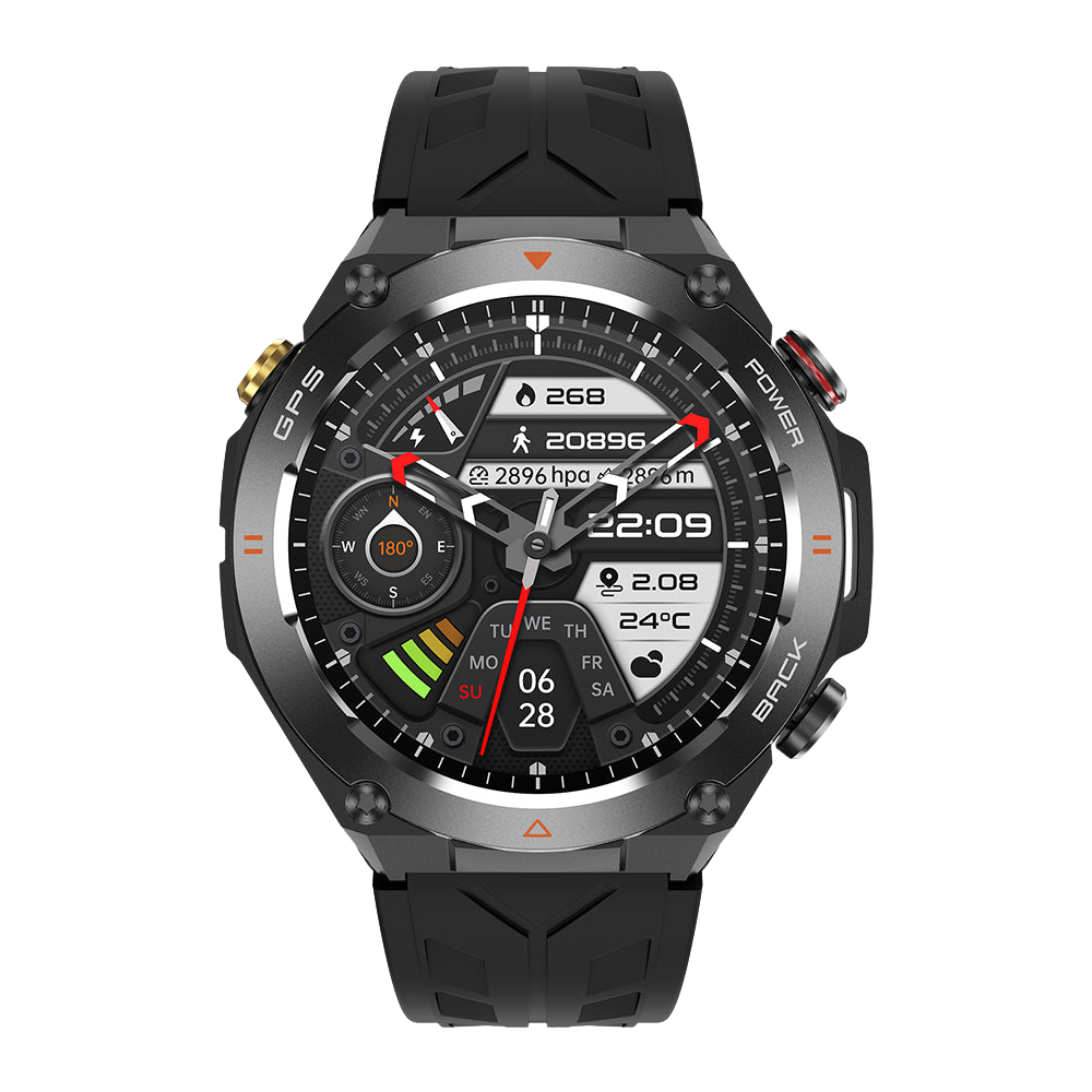 COLMI V75 Orologio intelligente GPS robusto per il fitness all'aperto con frontale nero