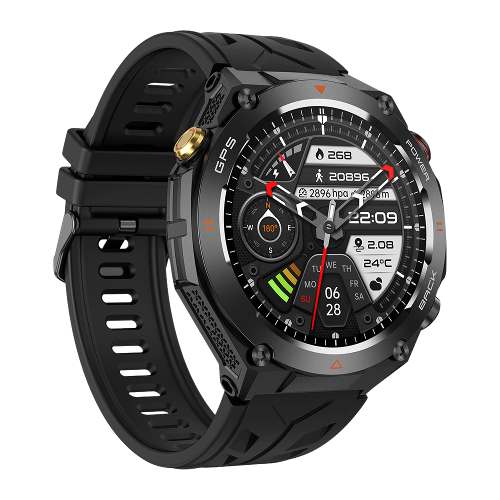 COLMI V75 Orologio intelligente GPS robusto per il fitness all'aperto Nero Sinistro