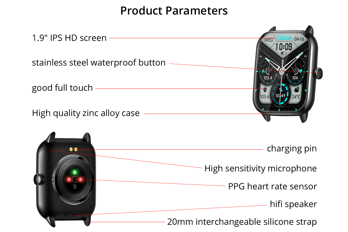Anteprima del quadrante e delle caratteristiche dello Smart Watch C61