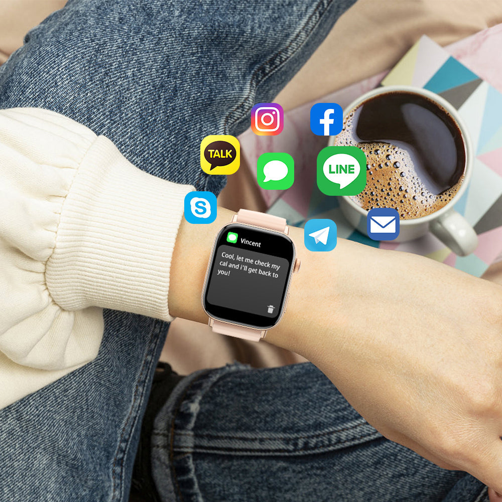 smartwatch per notifiche messaggi colmi c8 max smartwatch con ricarica wireless