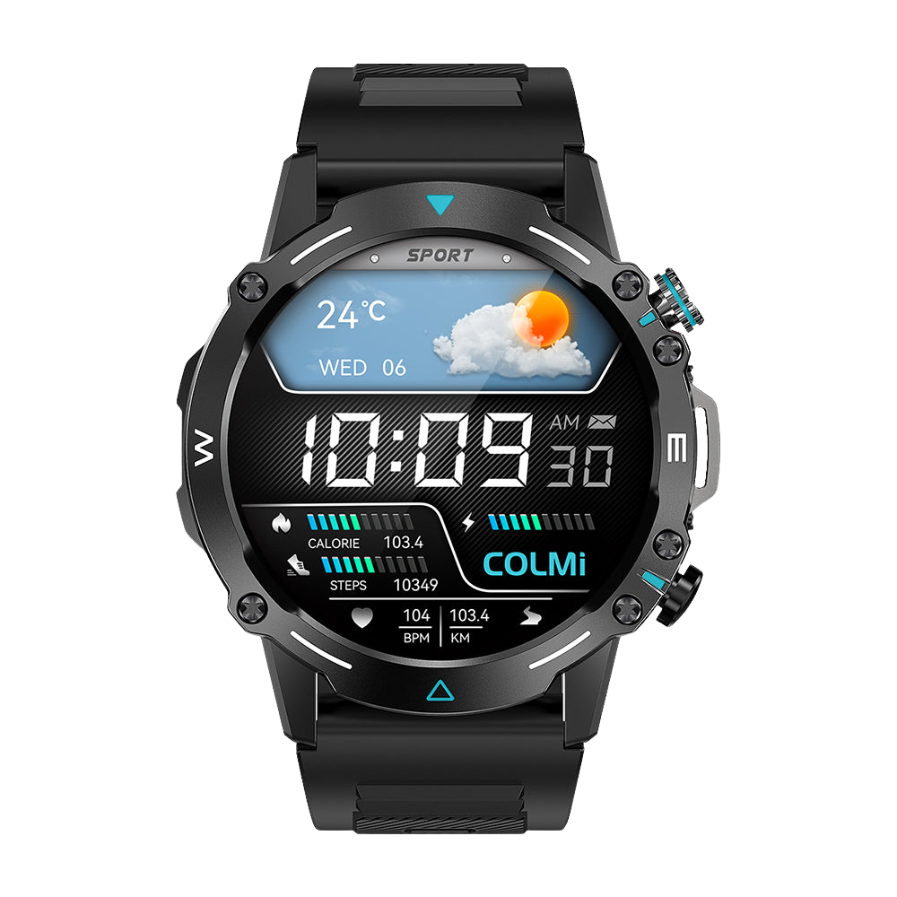 COLMI M42 Smartwatch Display AMOLED da 1,43″ 100+ Modalità Sport Chiamate Vocali Smart Watch colore nero vista frontale