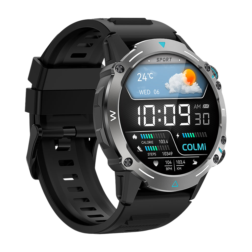COLMI M42 Smartwatch Display AMOLED da 1,43″ 100+ Modalità Sport Chiamate Vocali Smart Watch colore nero vista sinistra