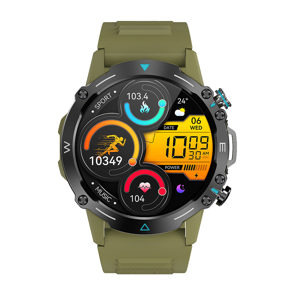 COLMI M42 Smartwatch Display AMOLED da 1,43″ Modalità Sport 100+ Chiamate Vocali Smart Watch colore verde vista frontale