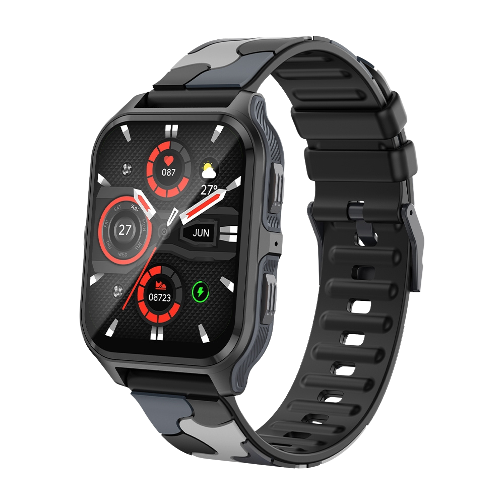 COLMI P73 Smartwatch 1.9″ Display Outdoor Calling IP68 Waterproof Smart Watch black camouflage color