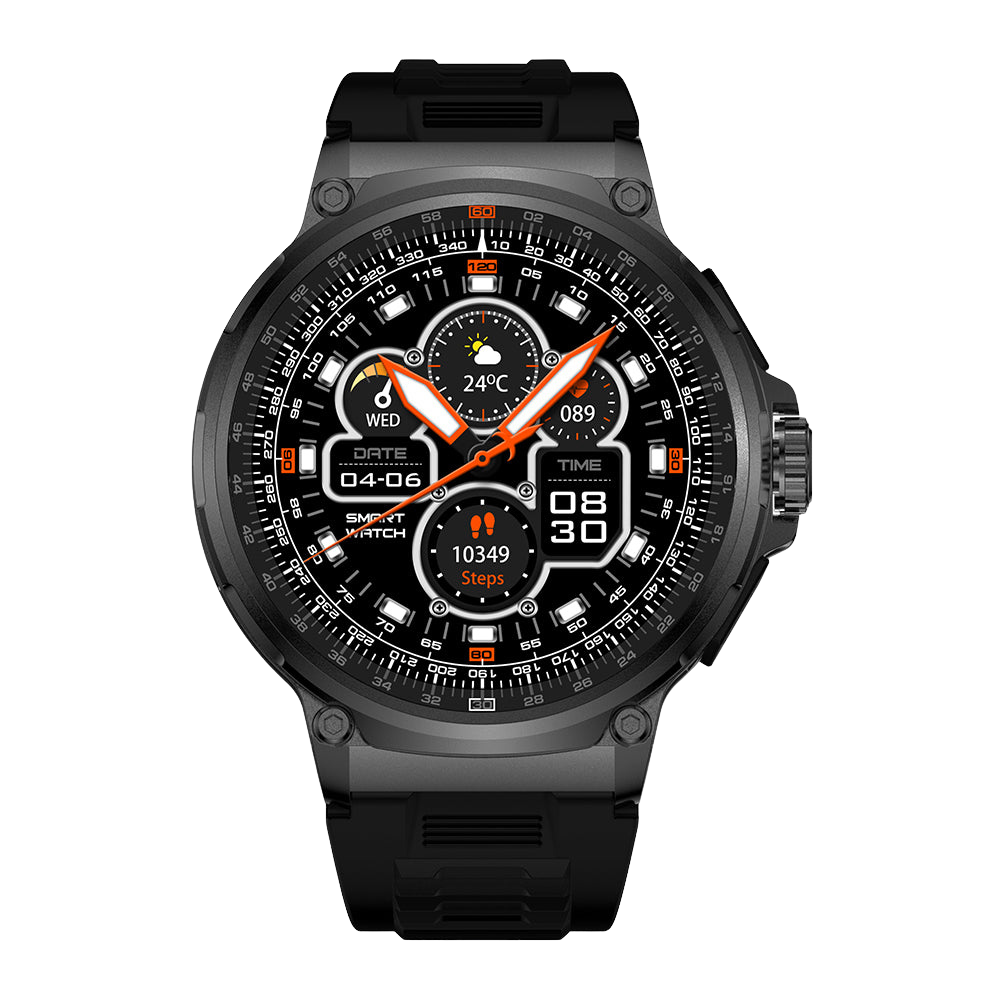 COLMi V69 Smart Watch - 1.85 Inch Large Display, Health Monitoring, Waterproof & Stylish Black Front