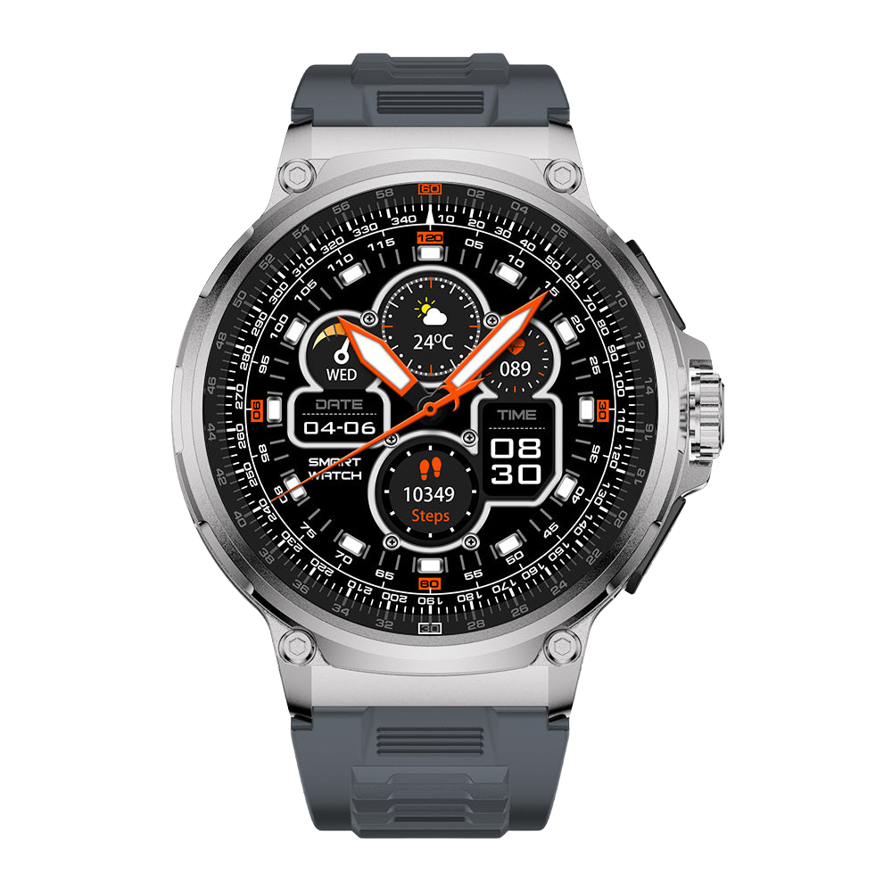 COLMi V69 Smart Watch - 1.85 Inch Large Display, Health Monitoring, Waterproof & Stylish Silver Front
