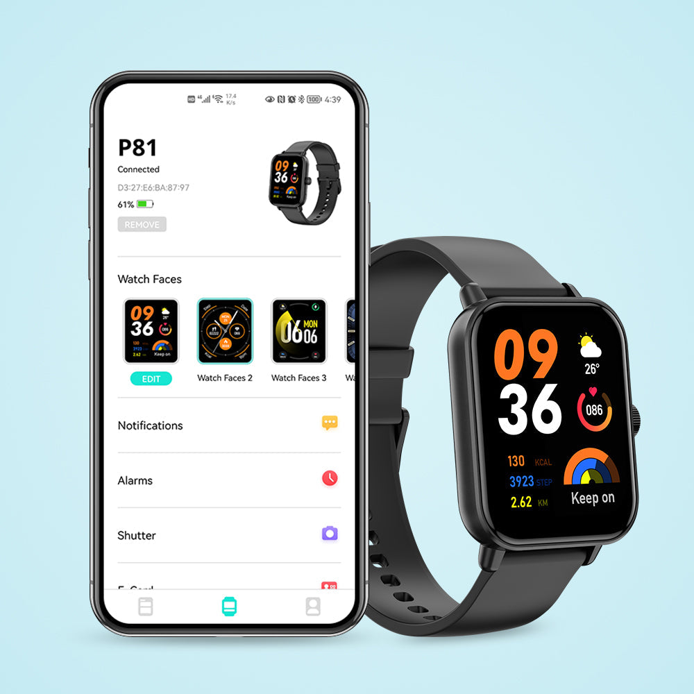 anteprima dell'app mobile per smartwatch colmi p81