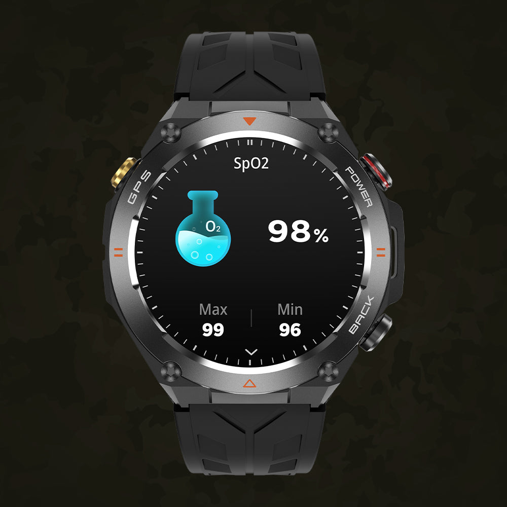 smartwatch sportivo per il monitoraggio della SP02 e dell'ossigeno nel sangue colmi v75 smartwatch