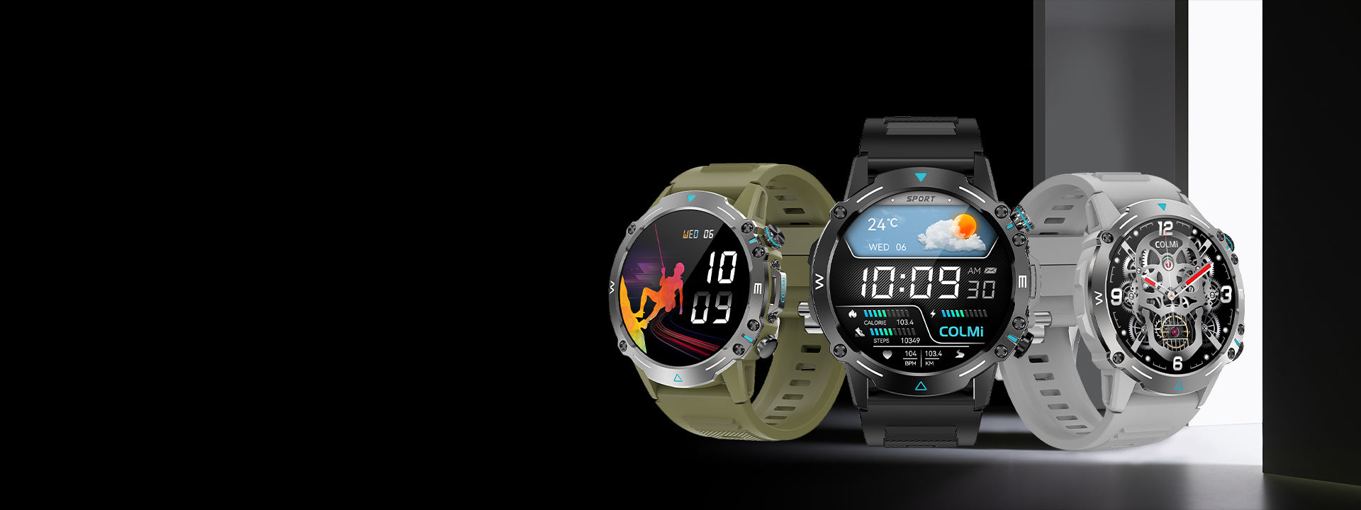 orologio intelligente colmi m42 disponibile in grigio nero e verde