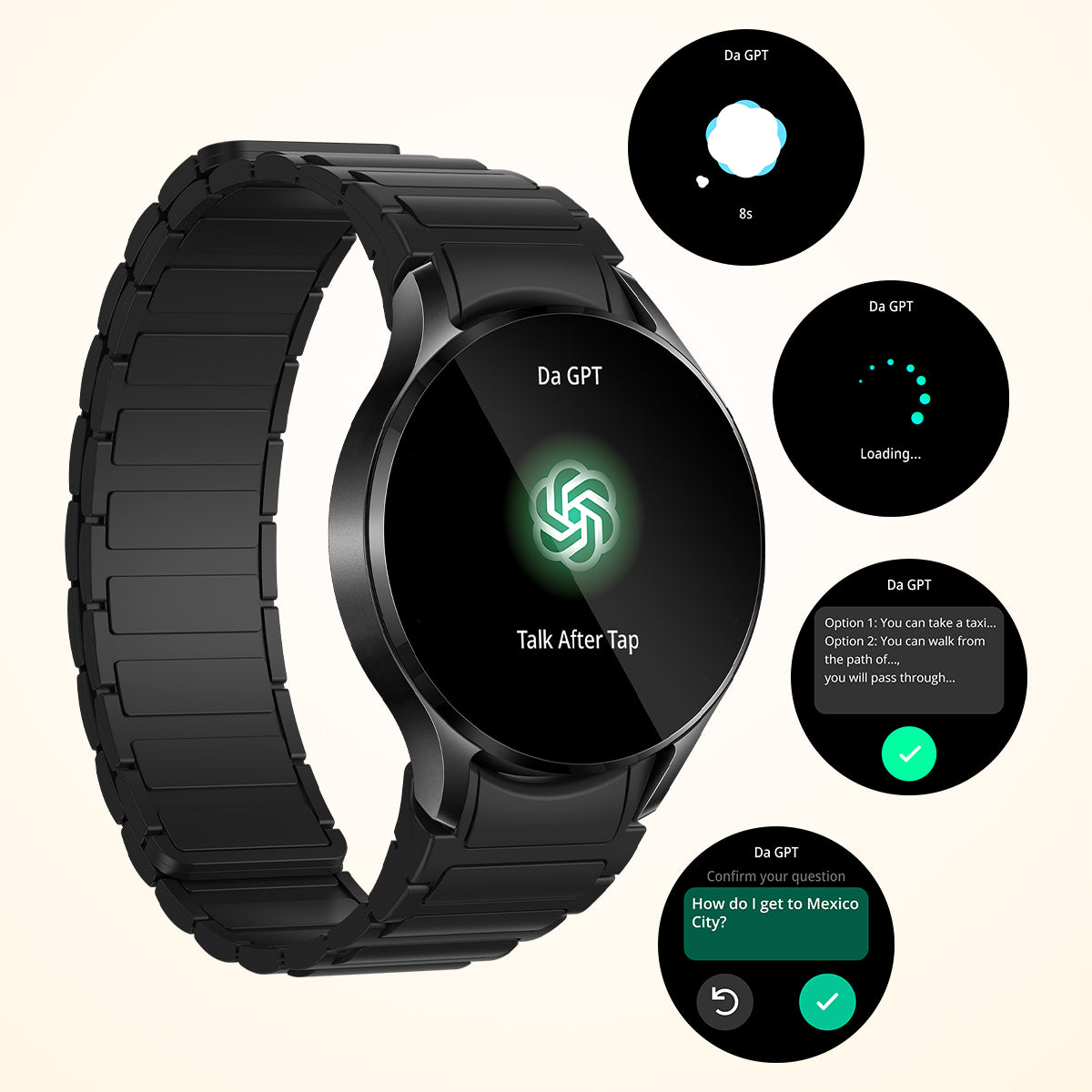 orologio intelligente con intelligenza artificiale