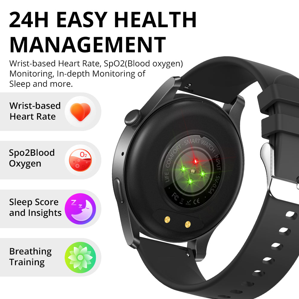 orologio intelligente per il monitoraggio della salute, della frequenza cardiaca e della pressione sanguigna, smartwatch Colmi V73